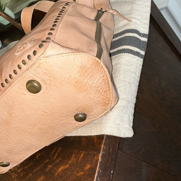 Bed Stu Leather Packet Shoulder Bag Studded Oats DD Tan MSRP $375 - Picture 10 of 14